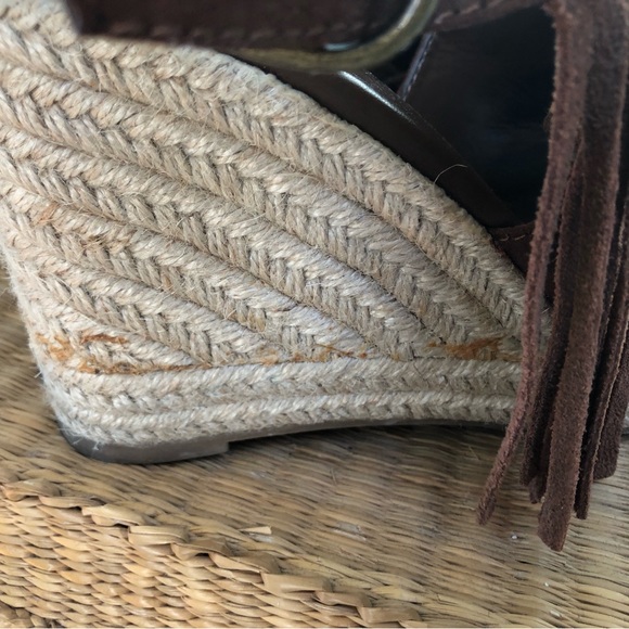 Suede and jute wedge heels size 8 - Picture 5 of 10